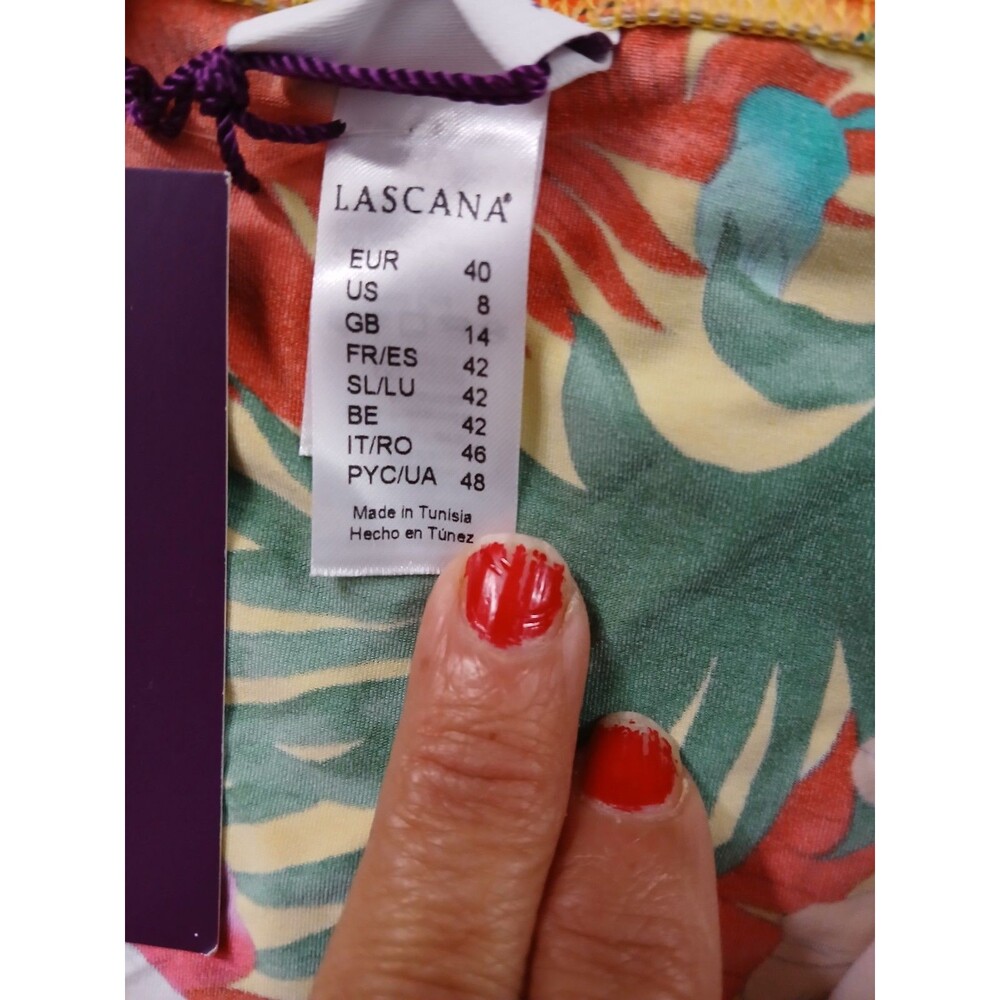 Lascana Yellow Tropical Bikini Set 36C /8 NWT - Picture 4 of 6